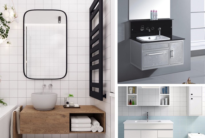 Mẫu tủ chậu lavabo đẹp đặt góc